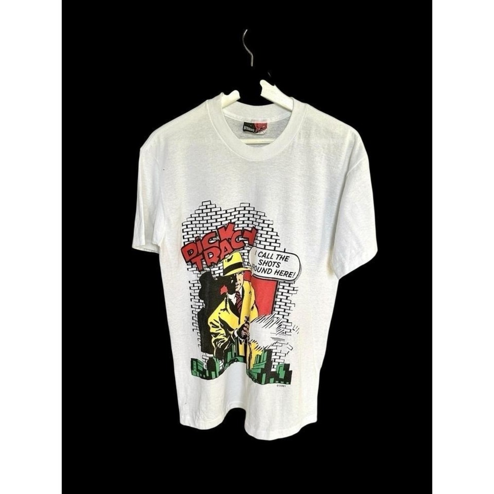 Vintage 90's Deadstock Disney Dick Tracy Single Stitch T-Shirt Sz Large *marks - Picture 7 of 8